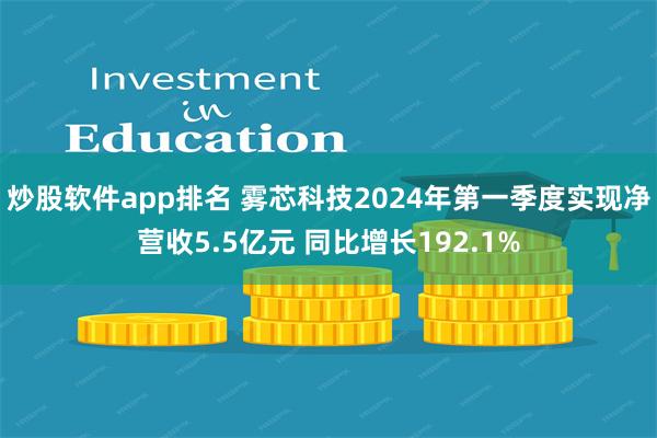 炒股软件app排名 雾芯科技2024年第一季度实现净营收5.5亿元 同比增长192.1%