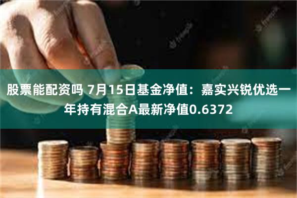 股票能配资吗 7月15日基金净值：嘉实兴锐优选一年持有混合A最新净值0.6372