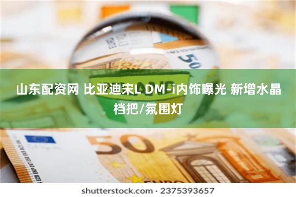 山东配资网 比亚迪宋L DM-i内饰曝光 新增水晶档把/氛围灯