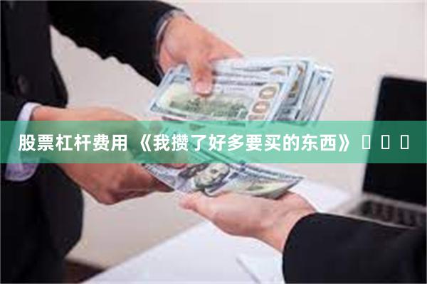 股票杠杆费用 《我攒了好多要买的东西》 ​​​