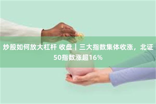 炒股如何放大杠杆 收盘｜三大指数集体收涨，北证50指数涨超16%