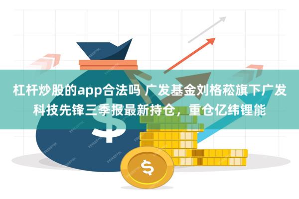 杠杆炒股的app合法吗 广发基金刘格菘旗下广发科技先锋三季报最新持仓，重仓亿纬锂能