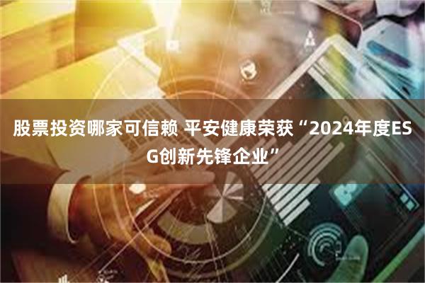 股票投资哪家可信赖 平安健康荣获“2024年度ESG创新先锋企业”